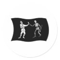 Bartholomew Roberts Flag Sticker by livingflags Bartholomew Roberts Flag Sticker