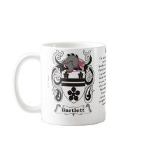 Bartlett, the origin, meaning and the crest coffee mugs
