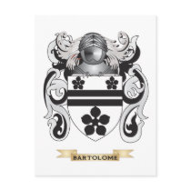 Bartolome Coat of Arms (Family Crest) Post Card