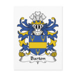 Barton Family Crest Post Card