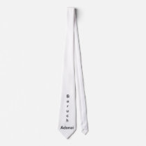 Baruch Adonai White Tie w/ black