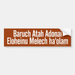Baruch Atah Bumper Sticker (white)