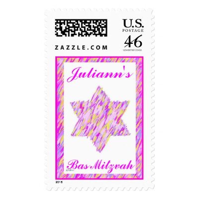 Bas Mitzvah Postage Stamp by dfscom