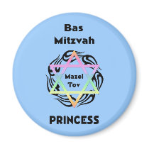Bas Mitzvah Princess Refrigerator Magnet