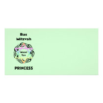 Bas Mitzvah Princess Custom Photo Card