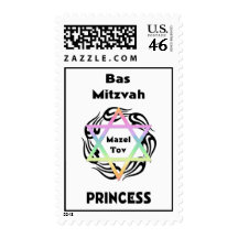 Bas Mitzvah Princess Stamp