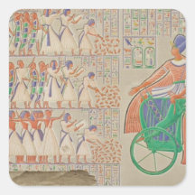 Bas-relief at Medynet-Abou, Palace of the Kings at Square Stickers
