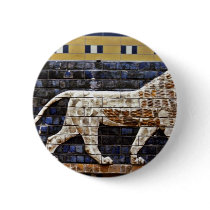Bas Relief, Ishtar Lion Gate - Istanbul Pinback Button