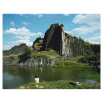 Basalt rock formation, Devil's Wall, Czech Republi Flyers