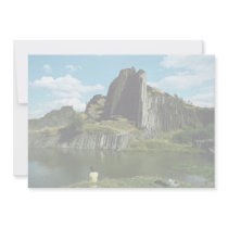 Basalt rock formation, Devil's Wall, Czech Republi Announcement