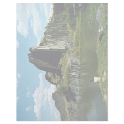 Basalt rock formation, Devil's Wall, Czech Republi Letterhead Design by beautifulclicks