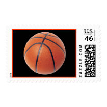 Bascketball Ball Postage Stamp