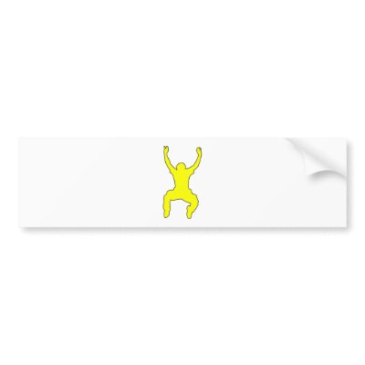 BASE Jumper Silhouette Free Falling Jump Bumper Sticker by inquester