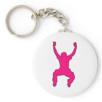 BASE Jumper Silhouette Free Falling Jump Key Chains
