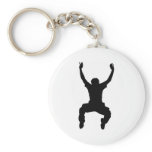 BASE Jumper Silhouette Free Falling Jump Key Chains