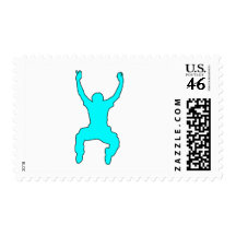 BASE Jumper Silhouette Free Falling Jump Postage