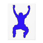 BASE Jumper Silhouette Free Falling Jump Postcards
