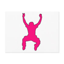 BASE Jumper Silhouette Free Falling Jump Post Card