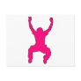 BASE Jumper Silhouette Free Falling Jump Post Card