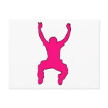 BASE Jumper Silhouette Free Falling Jump Post Card
