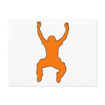 BASE Jumper Silhouette Free Falling Jump Postcards