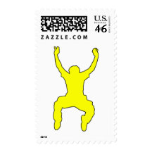 BASE Jumper Silhouette Free Falling Jump Stamp