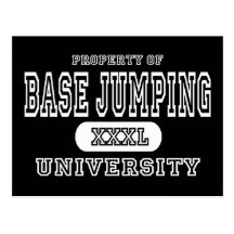 Base Jumping University Dark Post Card
