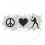 Baseball 1 round sticker