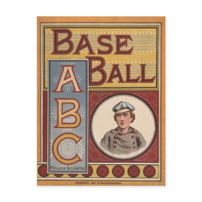 Baseball ABCs Post Cards Zazzle_postcard