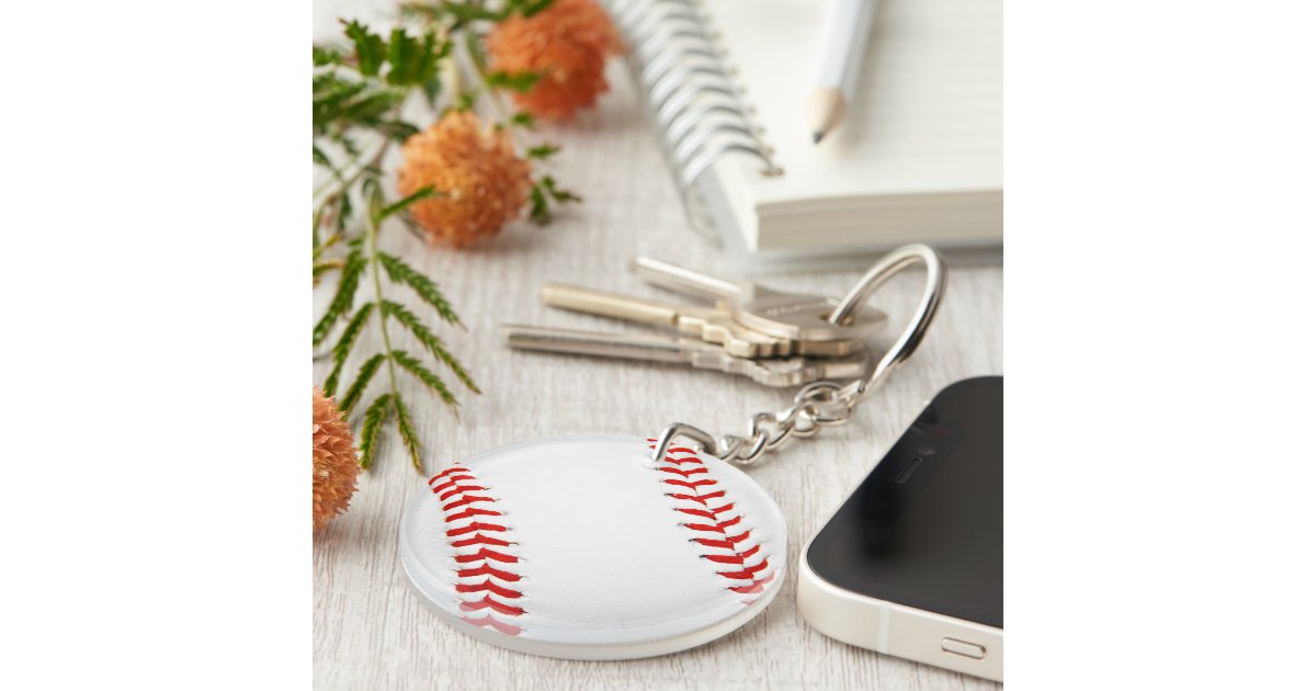 Baseball Acrylic Keychain Zazzle