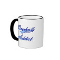 Baseball Addict Blue mugs by sport_shop Baseball Addict Blue mugs