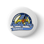 Baseball Airedale Terrier Agility Pinback Button