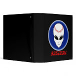 Baseball Alien Vinyl Binder