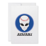 Baseball Alien Skull Invitation