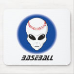 Baseball Alien Skull Mousepad