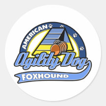 Baseball American Foxhound Agility Stickers