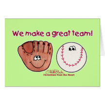 Baseball and Baseball Glove Team Cards