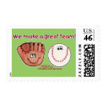 Baseball and Baseball Glove Team Postage Stamps