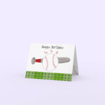 Baseball and Bat Happy Birthday cards