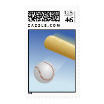 Baseball and Bat postage