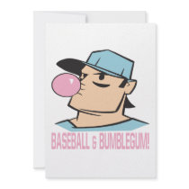 Baseball And Bubblegum Invitations