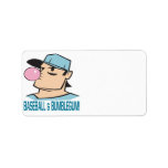 Baseball And Bubblegum Personalized Address Label