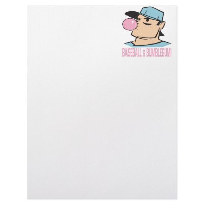 Baseball And Bubblegum Personalized Letterhead by SportsArena