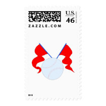 Baseball and Flags postage by CelebrationZazzle Baseball and Flags postage