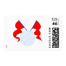 Baseball and Flags postage by CelebrationZazzle Baseball and Flags postage