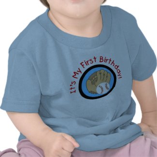 Baseball and Glove 1st Birthday Tshirts and Gifts shirt