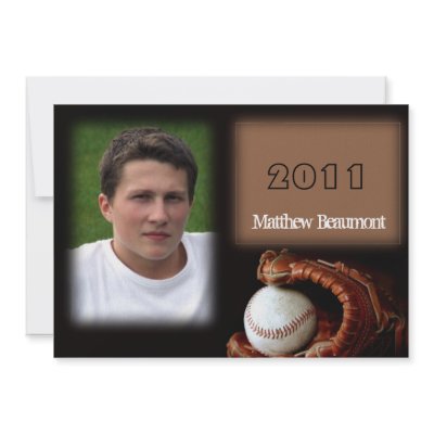 Baseball and Glove Graduation Announcement by NoteableExpressions