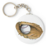 Baseball and Glove Key Chain