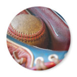 Baseball and Glove Refrigerator Magnet