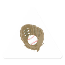 baseball and glove mitt triangle stickers